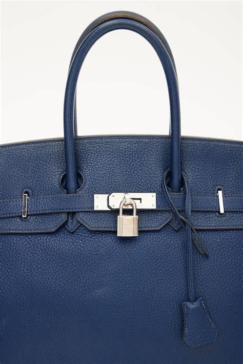 hermes birkin blue de malte|HERMES Taurillon Clemence Birkin 35 Bleu De Malte.